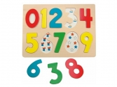 Fa puzzle, számok,  fa játékok