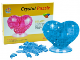 3D Crystal Puzzle - szív, kék,  puzzle, puzleball
