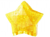 3D Crystal Puzzle - csillag, sárga,  puzzle, puzleball