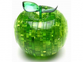 3D Crystal Puzzle - alma, zöld, 15 éveseknek