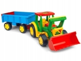 Wader: Óriás traktor utánfutóval és tolólappal,  munkagépek
