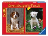 Ravensburger Kölyök kutyus puzzle, 2x1000darab,  puzzle, puzleball