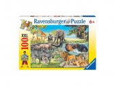 Ravensburger Afrikai állatok puzzle, 100 darab,  7 éveseknek