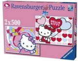 Ravensburger Hello Kitty puzzle, 2x500 darab,  puzzle, puzleball