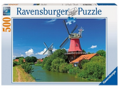 Ravensburger Szélmalom puzzle, 500 darab,  puzzle, puzleball