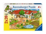 lego, webshop, webáruház, legó, legókRavensburger Farm puzzle, 2x20 darab,  4 éveseknek,  5 éveseknek,  6 éveseknek,  7 éveseknek,  8 éveseknek,  9 éveseknek, Ravensburger, Puzzle, Puzleball, Puzzle 100 db-ig