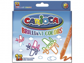 Carioca zsírkréta készlet - 12 színű,  iskolai kellék, hátizsák