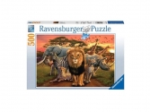 Ravensburger Puzzle 500darab Afrikai élet,  puzzle, puzleball
