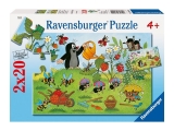 lego, webshop, webáruház, legó, legókKisvakond 2 x 20 db-os puzzle,  4 éveseknek,  5 éveseknek,  6 éveseknek,  7 éveseknek,  8 éveseknek, Ravensburger, Puzzle, Puzleball, Puzzle 100 db-ig, Kisvakond