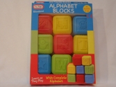 Alphabet Block műanyag építőkocka 9 db-os,  1 éveseknek