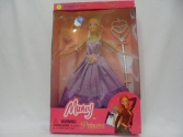 Muncy szőke hercegnő lila ruhában dobozsérült,  játékfigurák