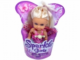 Sparkle Girlz - Szőke hajú rózsaszín ruhás tündér baba - 10 cm , funville