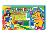 Üvegfesték készlet 6 színű glass Deco,  5 éveseknek