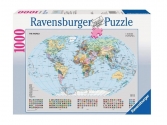 Ravensburger Világtérkép puzzle, 1000 darab,  puzzle, puzleball